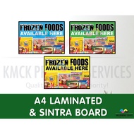 Frozen Foods Available Here Signages Laminated | Sintra Board