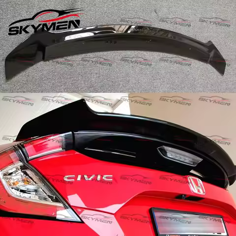 ABS Rear Wing Lip for Civic FK7 Sport Yofer Roof Rear Trunk Spoiler PP Boot Lid Lip for FK8 Type R C