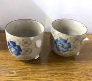 手柄已斷 兩個一起 二手 茶壺 茶杯 茶具 泡茶 嚴重瑕疵