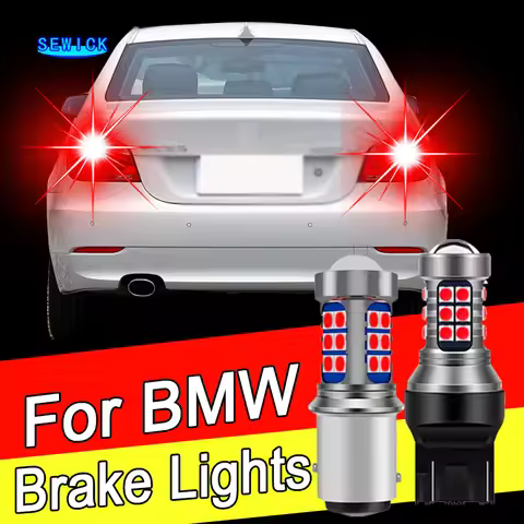 2pcs LED Brake Stop Tail Lights Blubs Red No Error For BMW 5-Series E39 E60 E61 Sedan/Touring 530d 5
