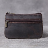 Túi Đựng Thẻ Tiền Lẻ Nhỏ Bằng Da Bò Lớp 1 Túi Đựng Bằng Lái Xe Bằng Da Thủ Công Retro Mới Túi Có Khó