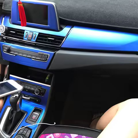 Car-Styling Carbon Fiber Car Interior Center Console Color Change Molding Sticker Decals For BMW 2 S