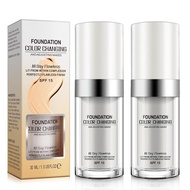 Concealer Cover Cream, Flawless Colour Changing Warm Skin Tone Foundation Makeup, Base Nude Face Liq