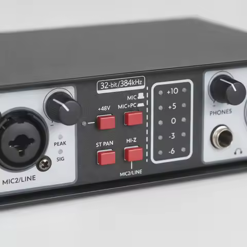 USB Audio Interface Plug-and-Play Audio Interface with Type-C USB Mixing Console Tabletop Sound Boar