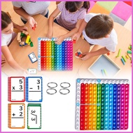 Math Flash Cards Addition Math Learning Cards With Fidget Board Multiplication Division Subtraction 