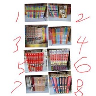 漫畫書圖(1)(軍曹)1至20期，8，9成新，120元，圖(2)(男組)散書16本80元，賣1本1O元，圖(3)漫畫書(通雲王)1至11期20元，圖(4)(爆笑校圖)20本90元，圖(5)(霸)8本，