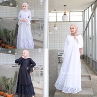 (PROMO) Fh02 / Aluna Dress / Lace Flower / Tille Layer Moscrepe / Robe / Muslim Dress