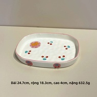 Cherishable Anh Đào Họa Tiết Điêu Khắc Bát Dishware Thiết Thực Đồ Ăn Cho Bestie Món Quà Sinh Nhật Ca