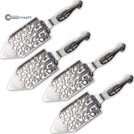 .4PCS Stainless Steel  Cocktail Bar Glass Cup Spoon Drinking Filter Hollowed Out Spoon Vintage Absin