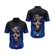 KEMEJA [Riashop] HD Club Motor Shirt | Full Print Motorcycle Kids Shirt | Latest HD Shirts