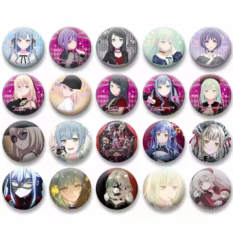 Bang Dream Ave Mujica Cartoon Badge Anime Character Sakiko Togawa Uika Misumi Lapel Pins Kawaii Mang
