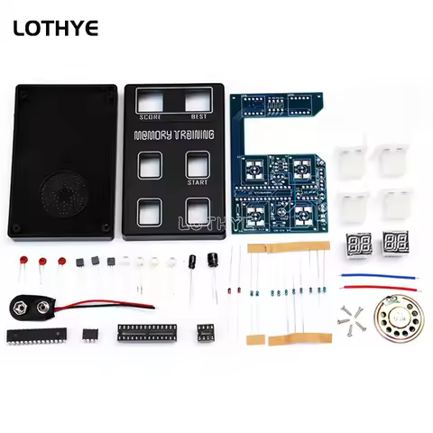 DIY Electronic Kit LED Memory Game Machine Production Kit DC 9V 1-99 Levels Puzzle Game Making Kit F