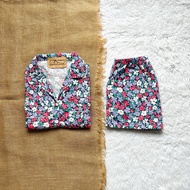 | cotton jersey shortsleeves padded pocket + short sleepwear set | PajamasOverload cotton pajamas wo