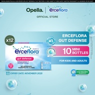 Erceflora Gut Defense Probiotic Supplement 10 Mini Bottles [EXPIRY DATE: NOVEMBER 2025) Bundle of 12
