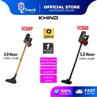 KHIND Corded Stick Vacuum Cleaner With Cyclonic System (6.8M/5.0M) VC68P/VC66B/ VC8630 2 in 1 Stick 