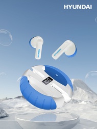 HYUNDAI HY-T09ความแข็งแรงของด้ามจับหูฟังบลูทูธไร้สายเครื่องหนึ่งใช้ได้สองแบบเลือกวัสดุซิลิโคนนุ่มและ