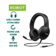 Tai nghe chụp tai Robot RH-P20 jack cắm 3.5mm AUX micro dùng cho pc laptop điện thoại  chơi game văn