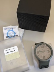 【Swatch Big bold 軍綠色超帥官方已絕版 】Swatch／全新包裝完整保護膜都還沒撕／門市購入3150／生活防水／給小朋友帶或是蒐藏都超划算