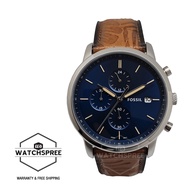 Fossil Men's Minimalist Chronograph Tan Eco Leather Watch FS5928