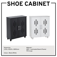 2 Door Shoe Cabinet Black Shoe Rack 2 Swing Door Shoe Storage Cabinet