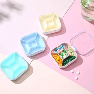 [Only Portable Pill Box, No Medicines] Portable 5 Compartments Small Pill Box Travel Pill Storage Bo