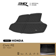 3D Mats ถาดท้ายรถยนต์ HONDA CIVIC 11 (FE) 2022 - 2025 พรมกันลื่น พรมกันนํ้า พรมรถยนต์