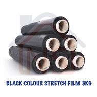 Black Stretch Film Pallet Film 3kg / Shrink Wrap Black Color / Carton Wrapping Plastic