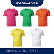 North Harbour 100% Cotton Roundneck T-shirt Unisex NHR1100 Baju Kosong - Heliconia / Irish Green / Orange / Daisy / White - Gildan Official Store