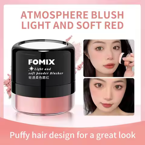 FOMIX Loose Powder Air Cushion Blush Long Last High Pigment Soft Misty Matte Face Blusher Natural Co