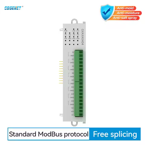 4AI+4AO Switching Analog Remote IO Expansion Module RS485 Ethernet 0-20mA/4-20mA CDSENET GXAXA0404 M