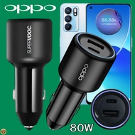 OPPO Car Charger 80W Super Vooc Duo Usb-C + Usb-A Ultra Fast Charge reno 6