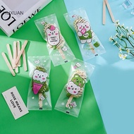 50 ice cream bags, plastic ice cream bags 8x19cm
