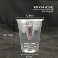 PET Cup 9oz/12oz/16oz/20oz  (Cup & Lid Are Sold Separately)