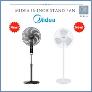 Midea 16-inch Stand Fan MS1608W/White/3 Speed Levels/Table Fan, Midea 16" Stand Fan MS1623BR Black/Remote Control