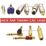 Speaker jacks of all kinds: AV splitter jack - Canon AV jack - 3.5 to AV jack - 6.5 to 3.5 jack - 6.