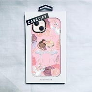 เคสสีชมพูสำหรับหญิงสาว Casetify X Ballerina IPhone 13 12 11 Pro Max Mini XS MAX XR X SE 6S 7 8 Plus 