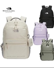 The North Face White Label Backpack 26L 韓國線防潑水尼龍書包 雙肩包 背包+拉鍊小扣袋+環保袋(一套三件)
