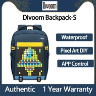 Original Divoom Backpack S Pixel Art Youngster's Customizable LED Backpack Outdoor Fashion Waterproof Student School Backpack Schoolbag Laptop Bag With LED Screen