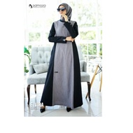 Muslim Dress Elvira Gate Black Elvira Gate Gray Latest Gamis 2023