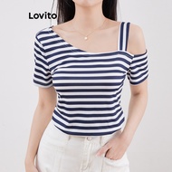 Casual Shirt Striped Asymmetrical T-Summer/Spring Shirt for Women L121MD002 He Hate Taamaa He Weheng