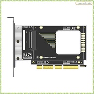 [J X Q K] PCIe 5.0 to U.2(SFF-8639) Adapter 128Gbps GEN5 U.2 SSD to PCIE X4 X8 X16 Expansion Card fo