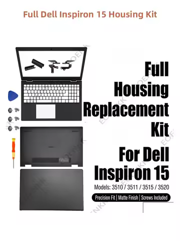 For Dell Inspiron 15 3510/3511/3515/3520 Laptop Case Parts, Full Set LCD Back Cover Front Bezel Palm