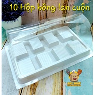 10 Boxes of HIGH QUALITY H72 rolled orchids, H72 log cake box, transparent, compact, pretty design