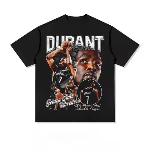 Kevin Durant Slim Reaper MVP Tribute T-Shirt Oversized Crew Neck Lightweight Quick Dry Basketball Tr