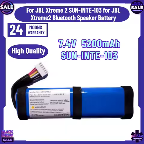 7.2V 5200mAh Battery for JBL Xtreme 2 SUN-INTE-103 for JBL Xtreme2 Bluetooth Speaker Battery
