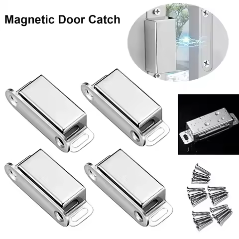 Magnetic Door Catch Strong Heavy Duty Cupboard Magnets Kitchen Cabinet Catches Magnet Latches Stainl