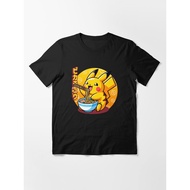 Anime T-shirt Poke Pikachu Cute electric type creature eat ramen Tshirt