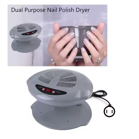 Nail Dryer Nail Dryer Machine 2 in 1 Grey Cool/Warm Air Blow Temperature Sensor Nail Polish Dryer Ma