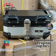 28L [ SILVER ] Aluminium Top Box Motorcycle Premium Quality