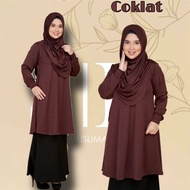 [LazChoice]Blouse Lubna Xpayah Gosok/Blouse muslimah/long top/maternity blouse